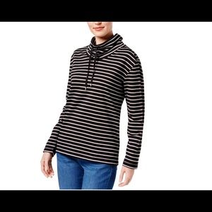 Karen Scott Sport Funnel Neck Top